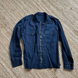 Men's Vintage Military Navy Jacket